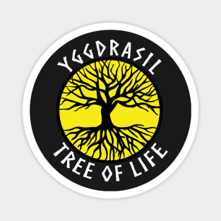 tree of life Yggdrasil Yellow Valhalla Vikings Magnet